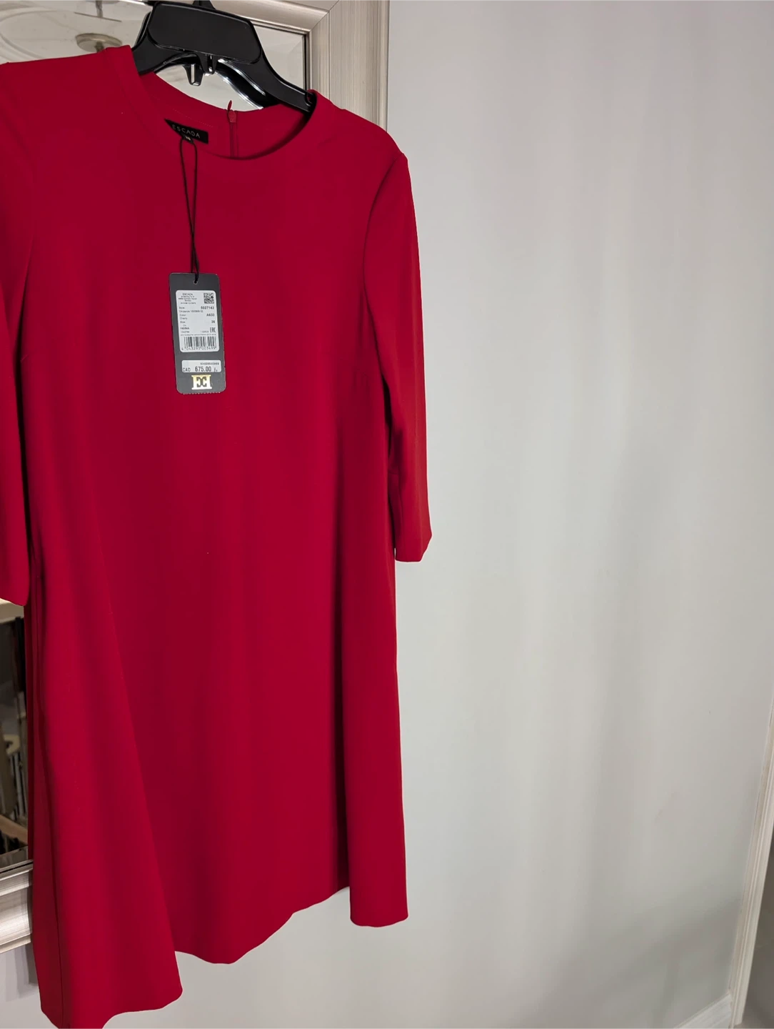 New Escada Women's Red Cherry Dress Size 36