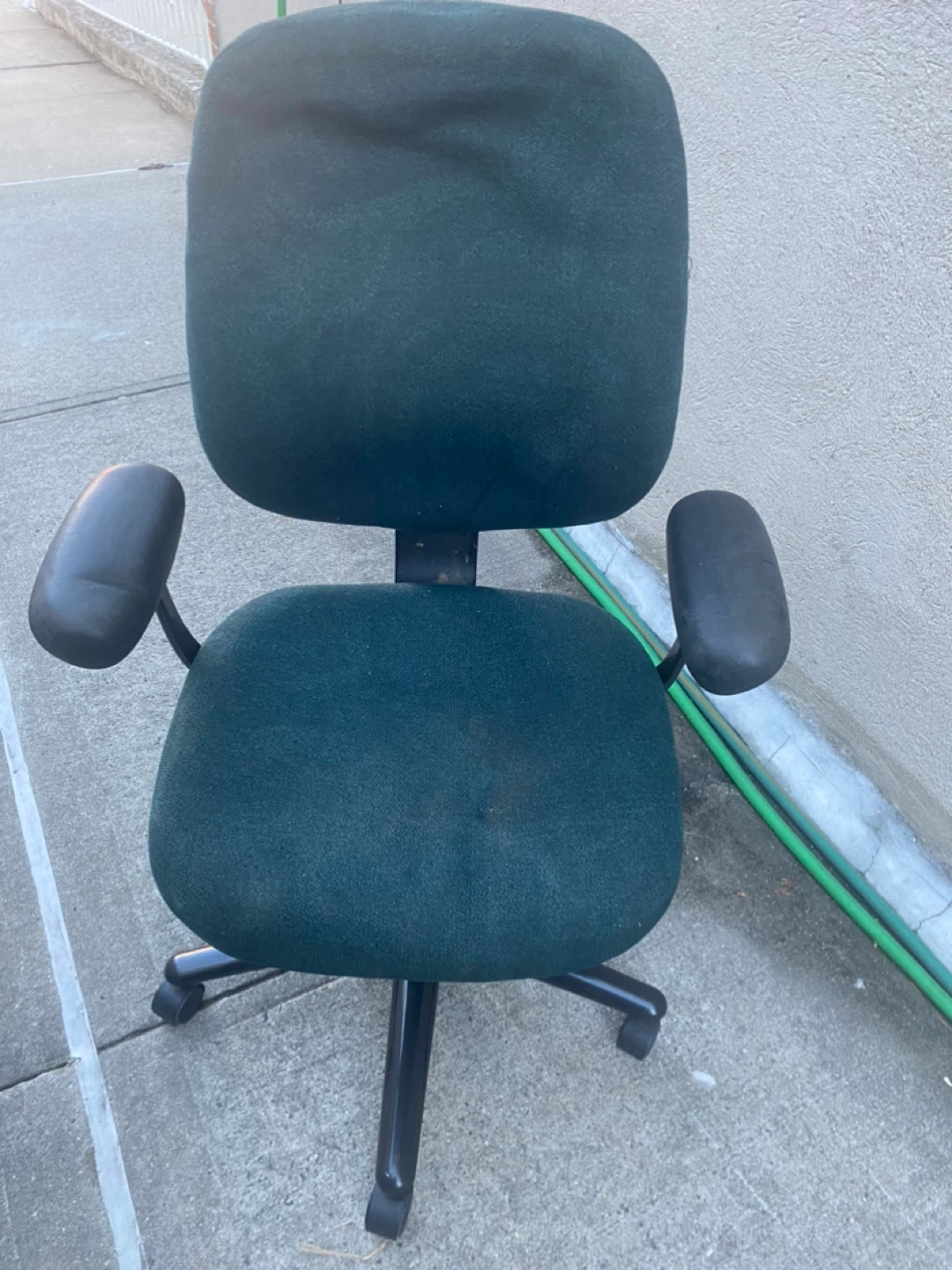 Dark Green Office Chair with Wheels