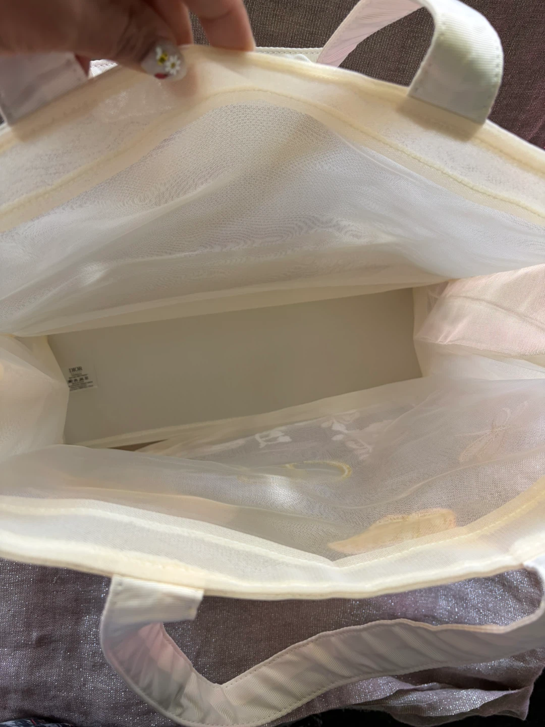 Dior Beauty Sheer Tote Bag with Butterfly Embroidery - photo 4