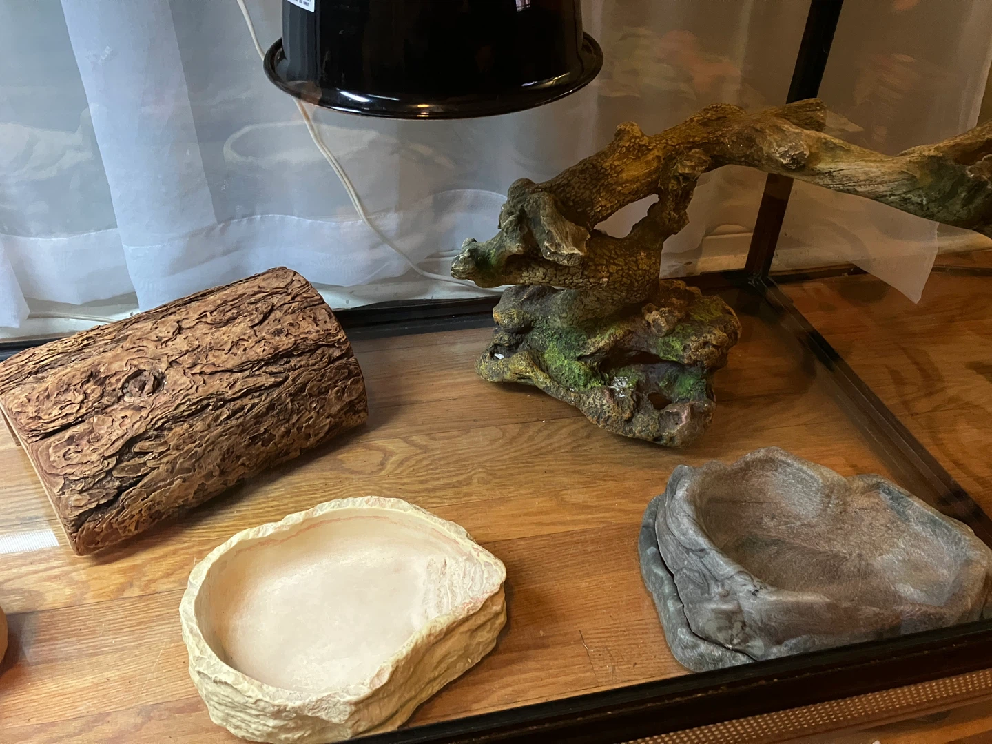 Reptile Terrarium Decor Set with Heating Rock
