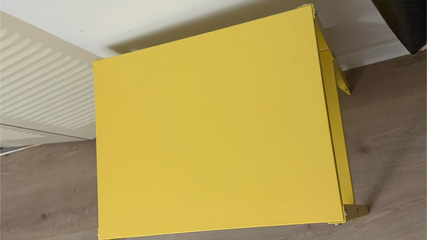 Yellow Two-Tier Side Table - metallic - photo 2