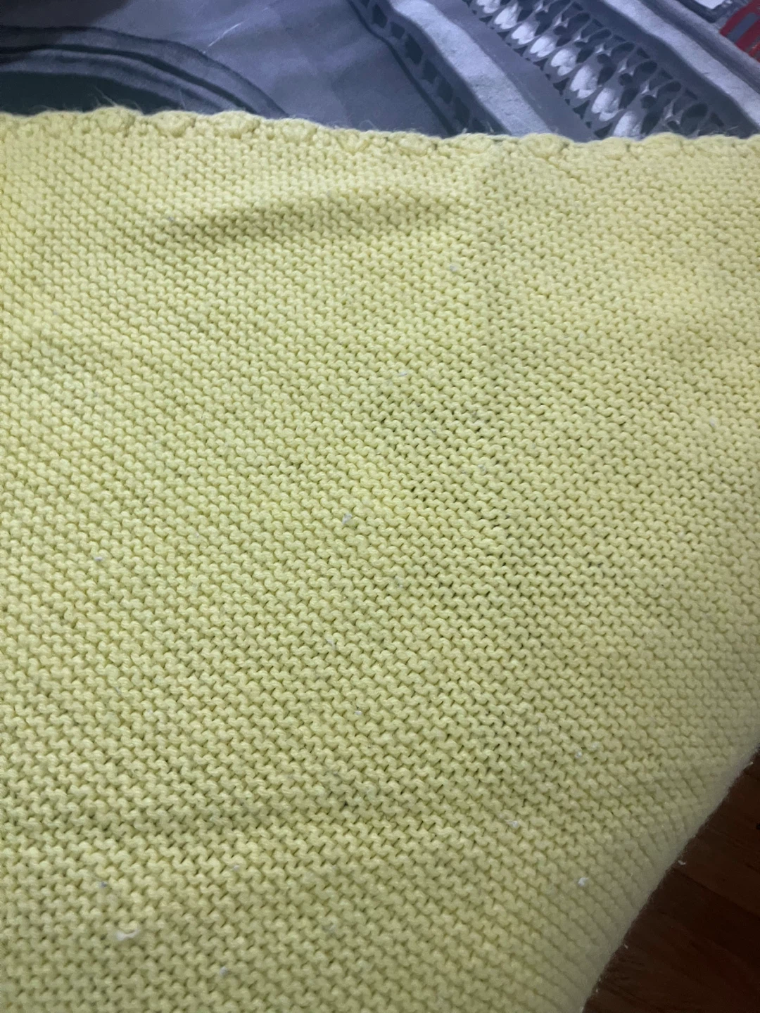 Hand-Knitted SET OF TWO BABY Blanket Cream - photo 5