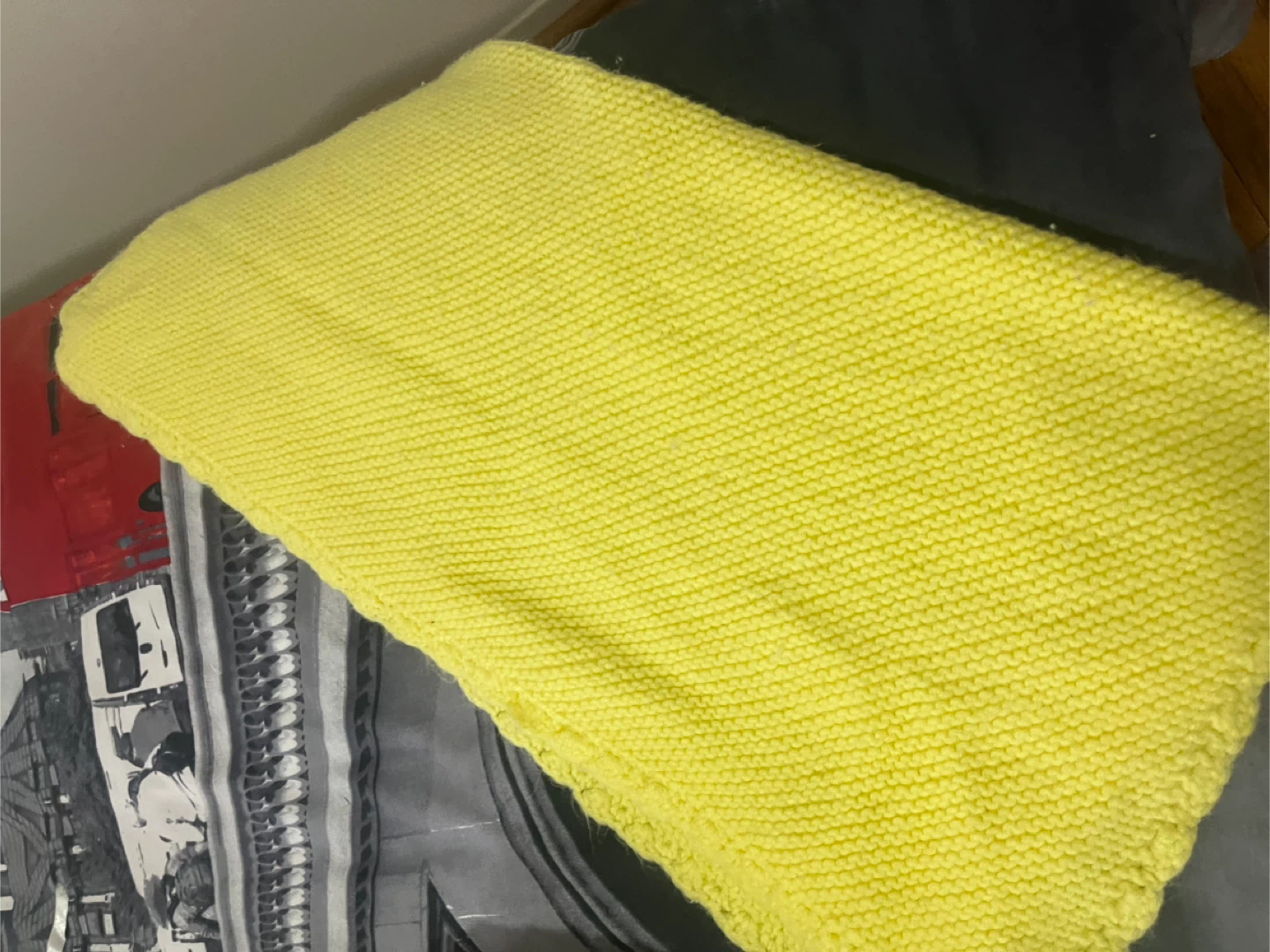 Hand-Knitted SET OF TWO BABY Blanket Cream - photo 4