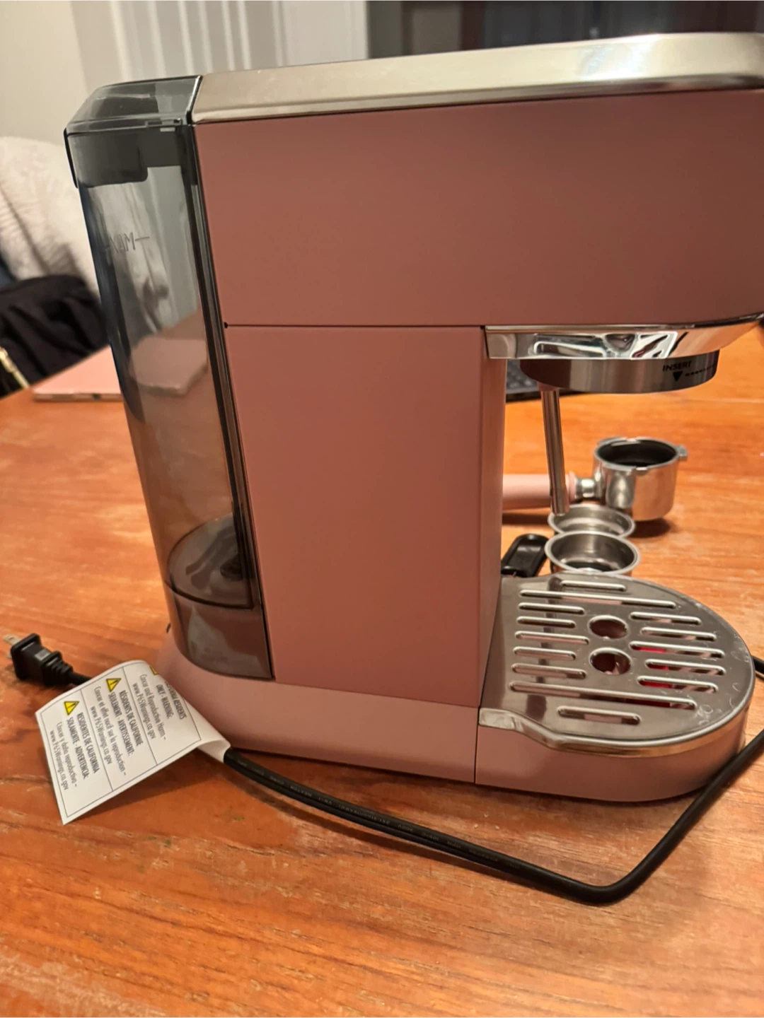 DeLonghi Pink Espresso Machine with Accessories - photo 3