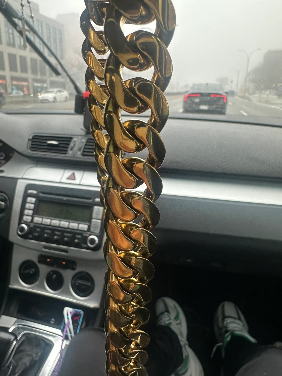 Gold Cuban Link Chain with Diamond Clasp - photo 3