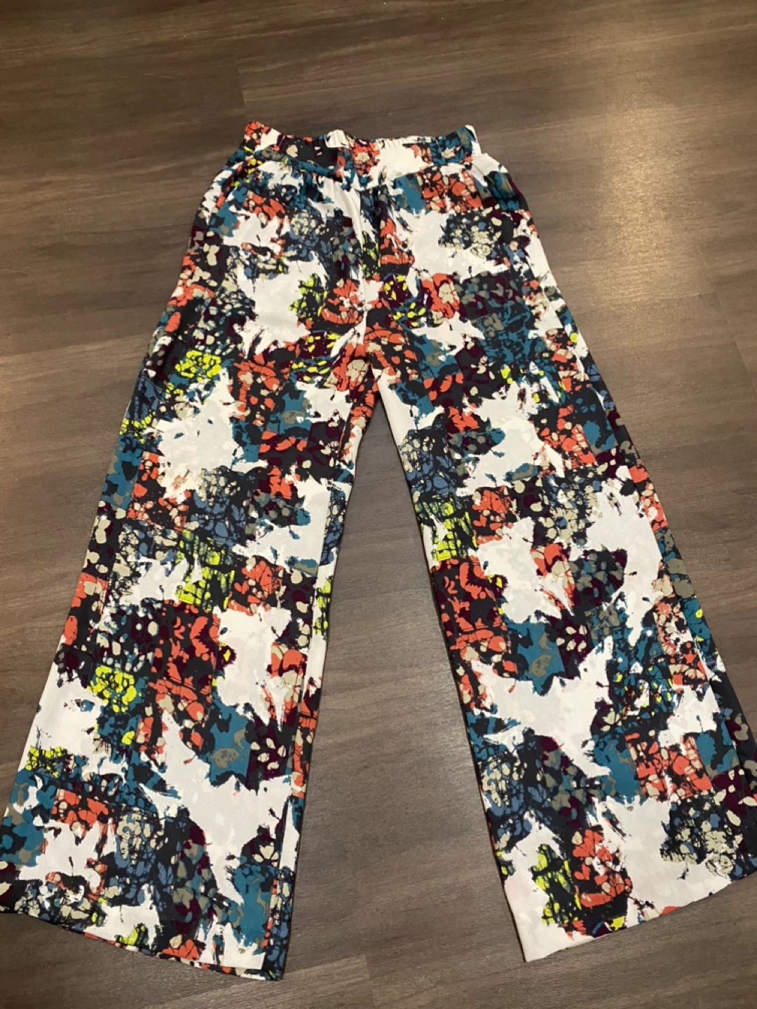 BCBGMAXAZRIA Wide Leg Printed Pants Size S