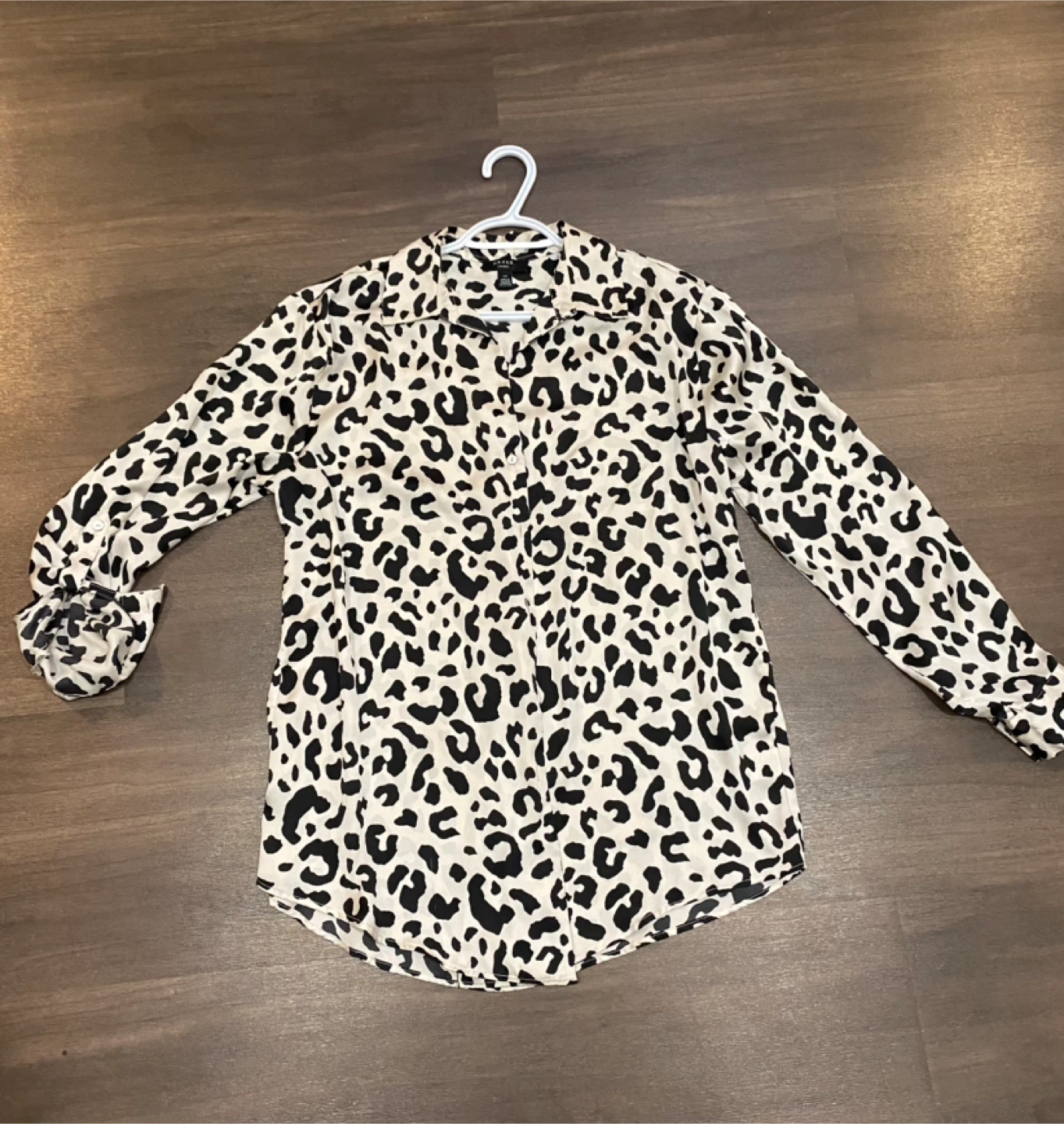 HAVER London Leopard Print Button-Up Shirt - Size S/P