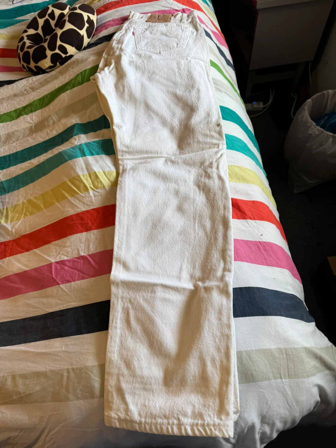 Men’s Vintage Levi 501 White Jeans 34/34 - photo 3