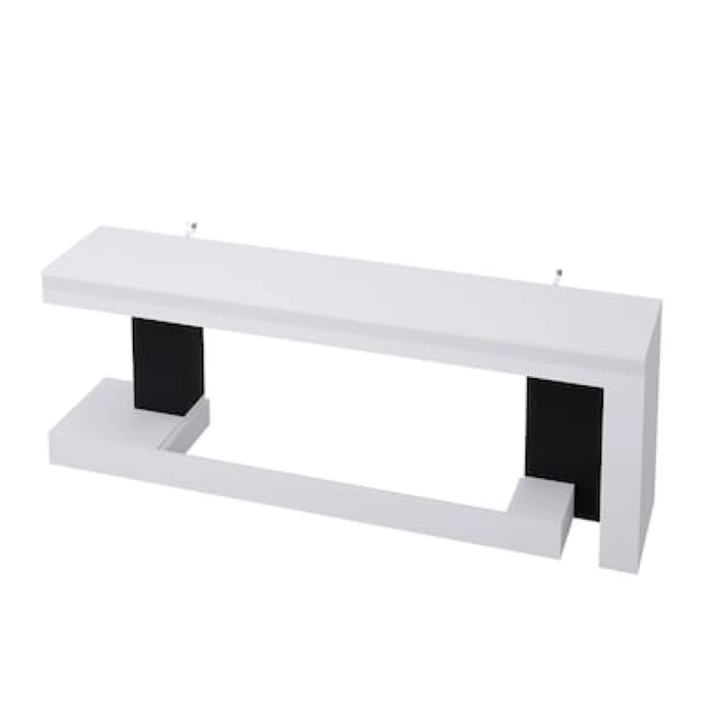 Modern White TV Stand Console Table - photo 5