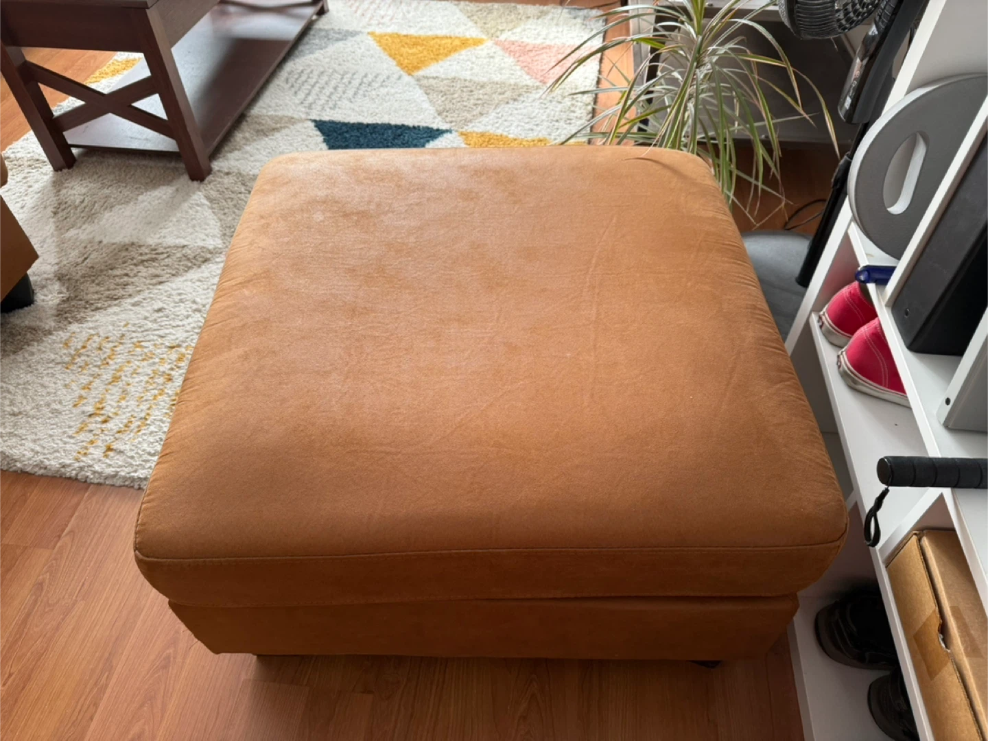 Brown Artificial Suede Sectional Sofa with Ottomans - photo 4