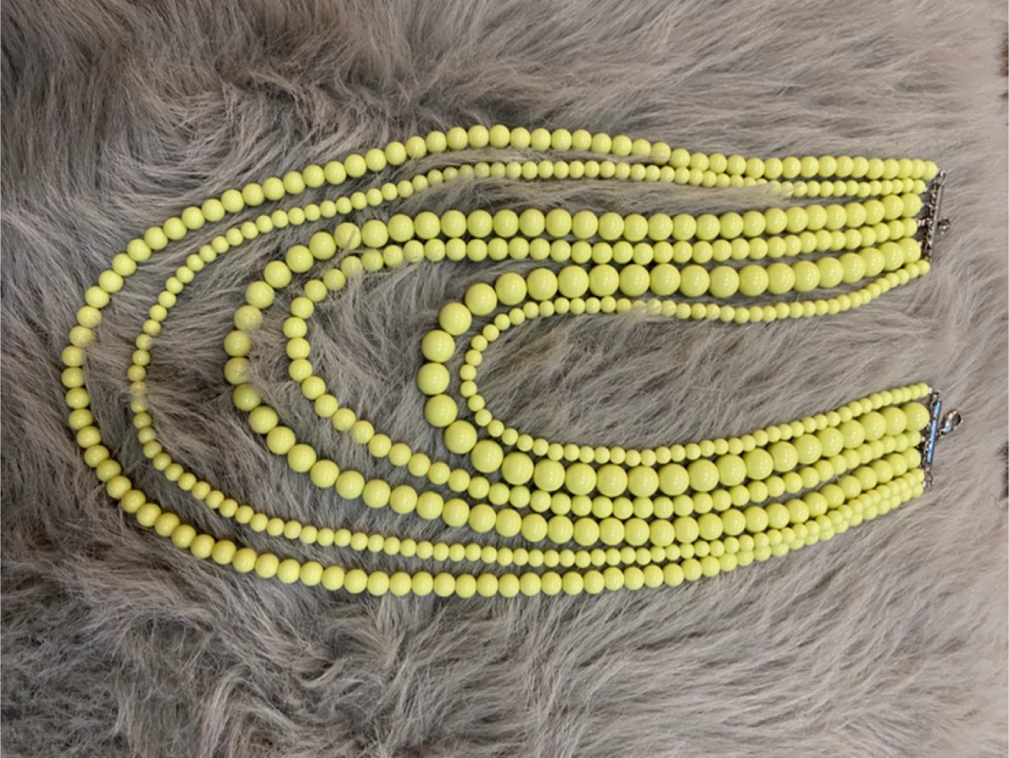 Multi-strand Yellow Beaded Statement Necklace - photo 2