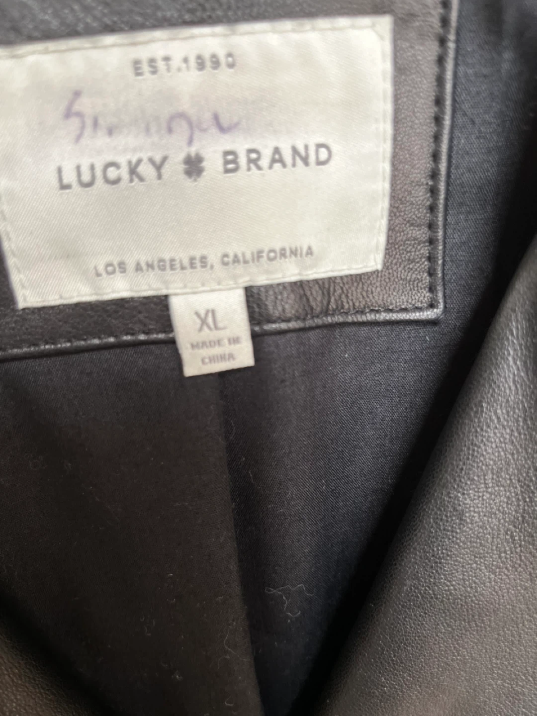 Black Genuine Leather Moto Jacket XL - photo 4