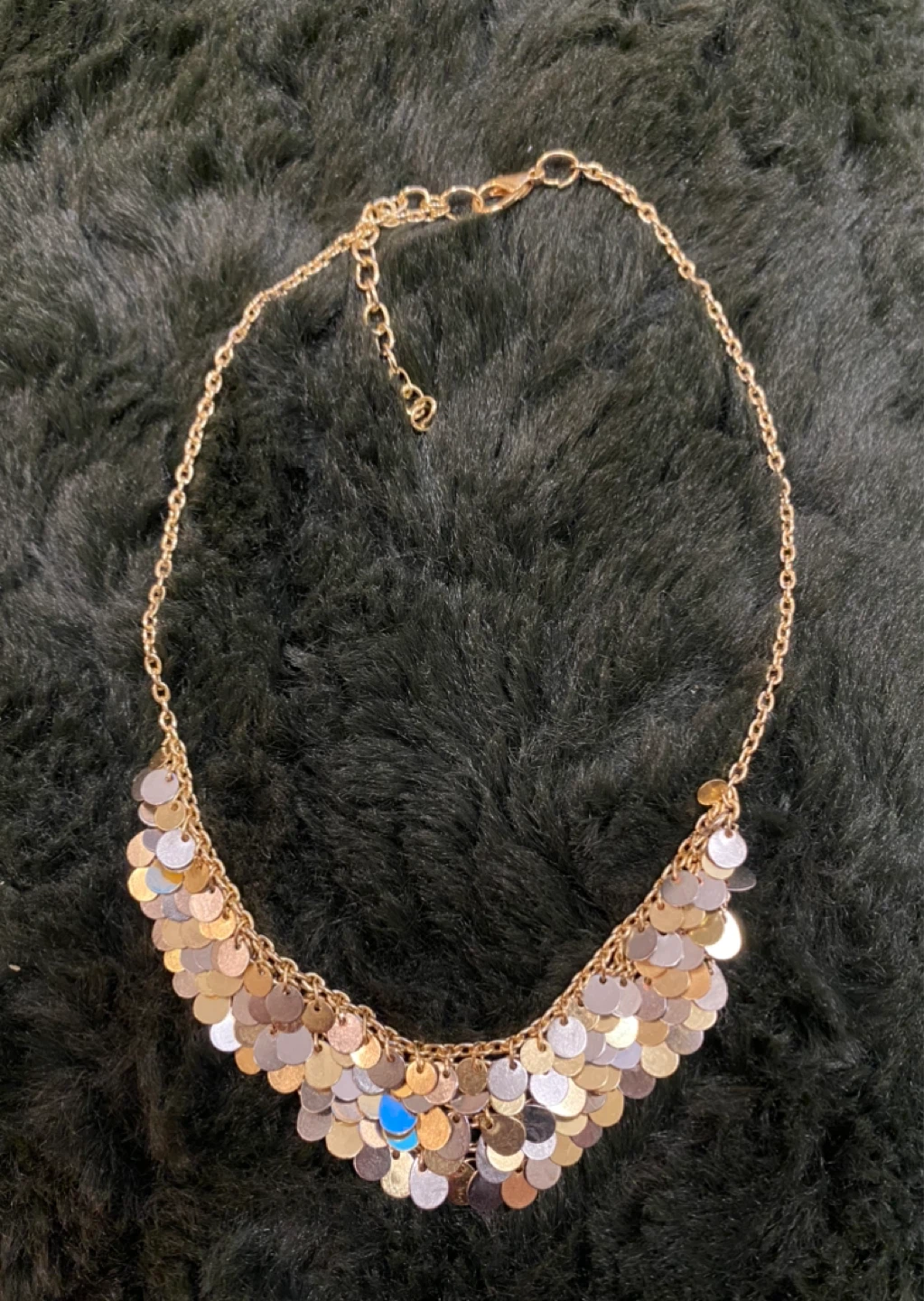 Gold and Silver Coin Statement Necklace
