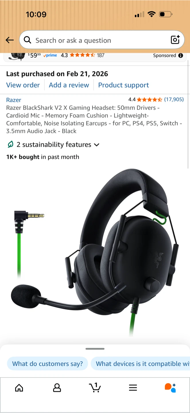 Razer BlackShark V2 X Gaming Headset – Brand New, 2 Weeks Old - photo 4