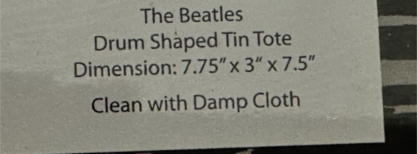 The Beatles Drum Shaped Tin Tote - photo 5