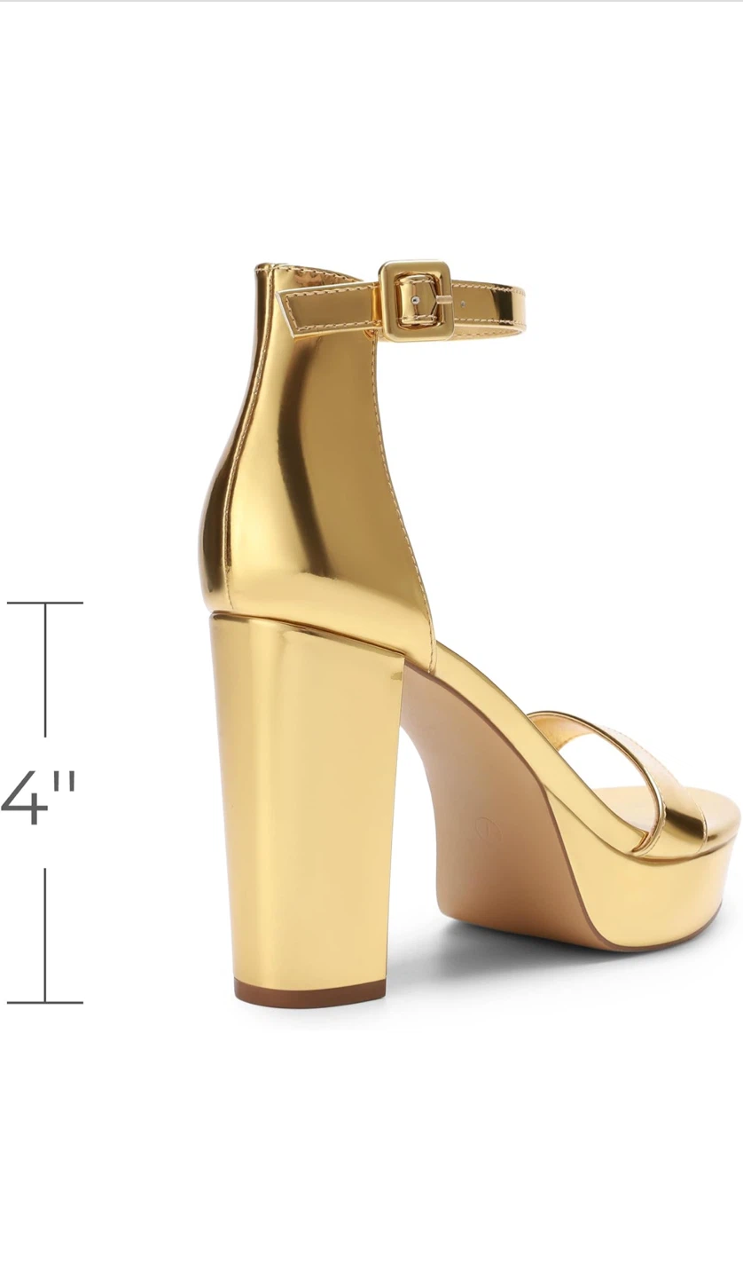 Dream Pairs Gold Platform Heels - Size 9 - photo 4