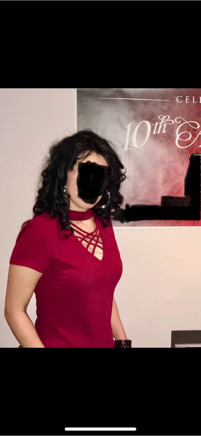 Dark Red Lattice Neckline Dress - photo 2