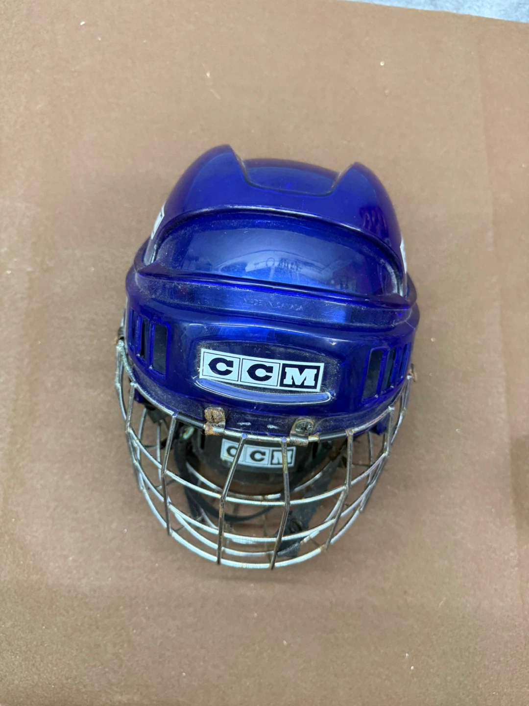 CCM Blue Hockey Helmet with Cage - photo 3