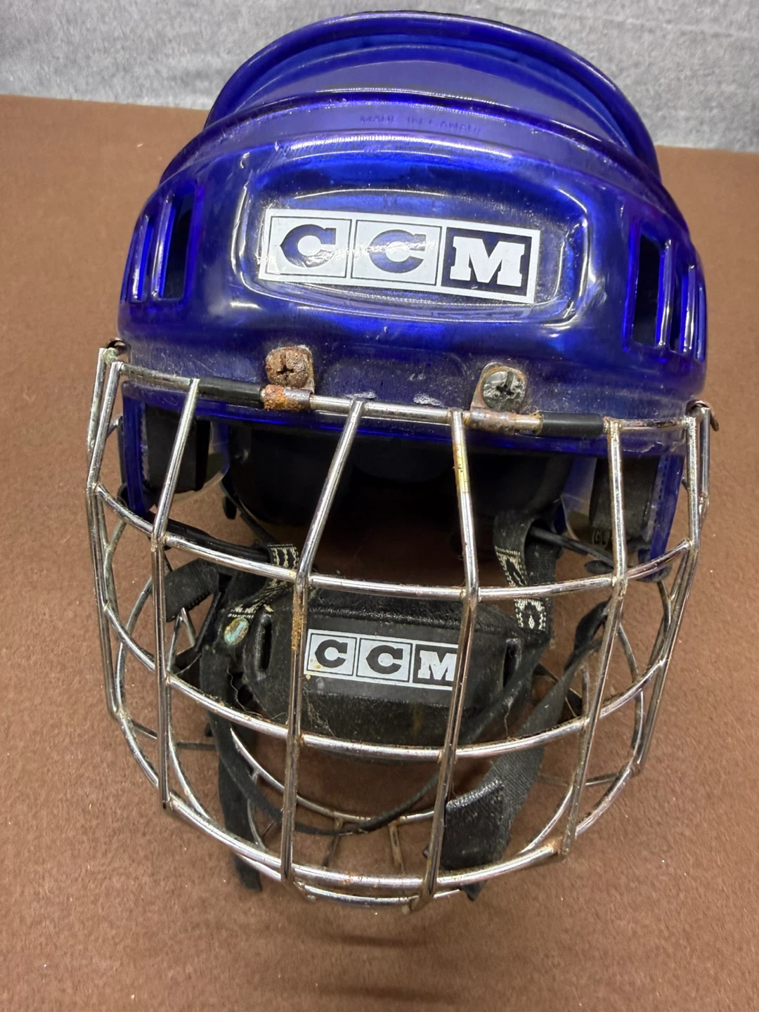 CCM Blue Hockey Helmet with Cage - photo 2