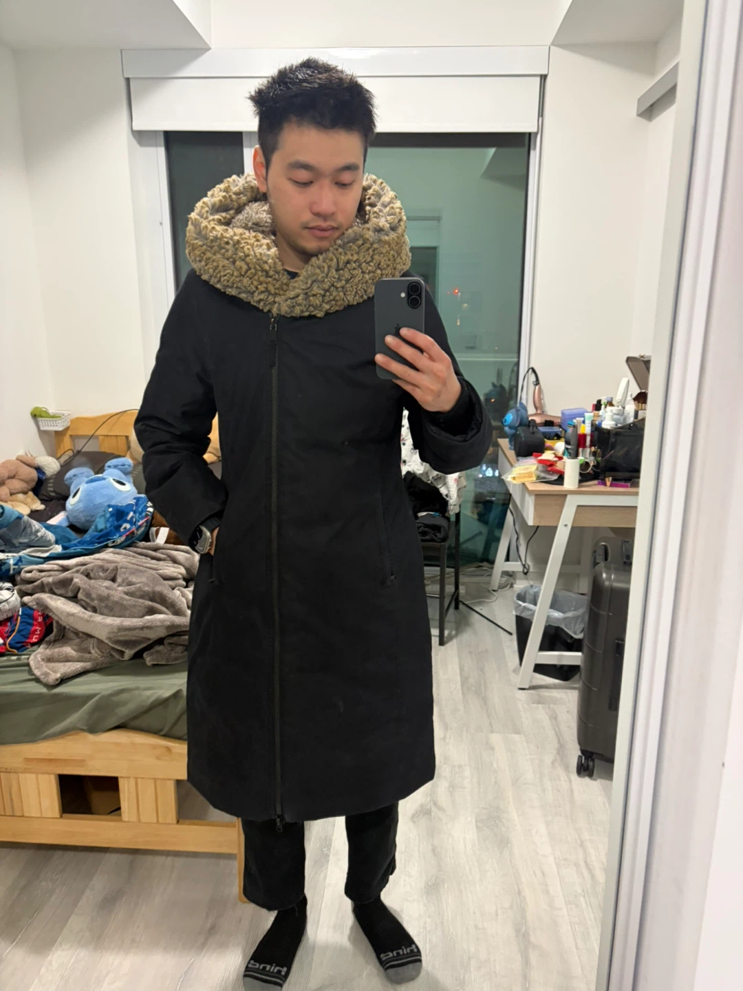 Aritzia Babaton Black Parka - Size L