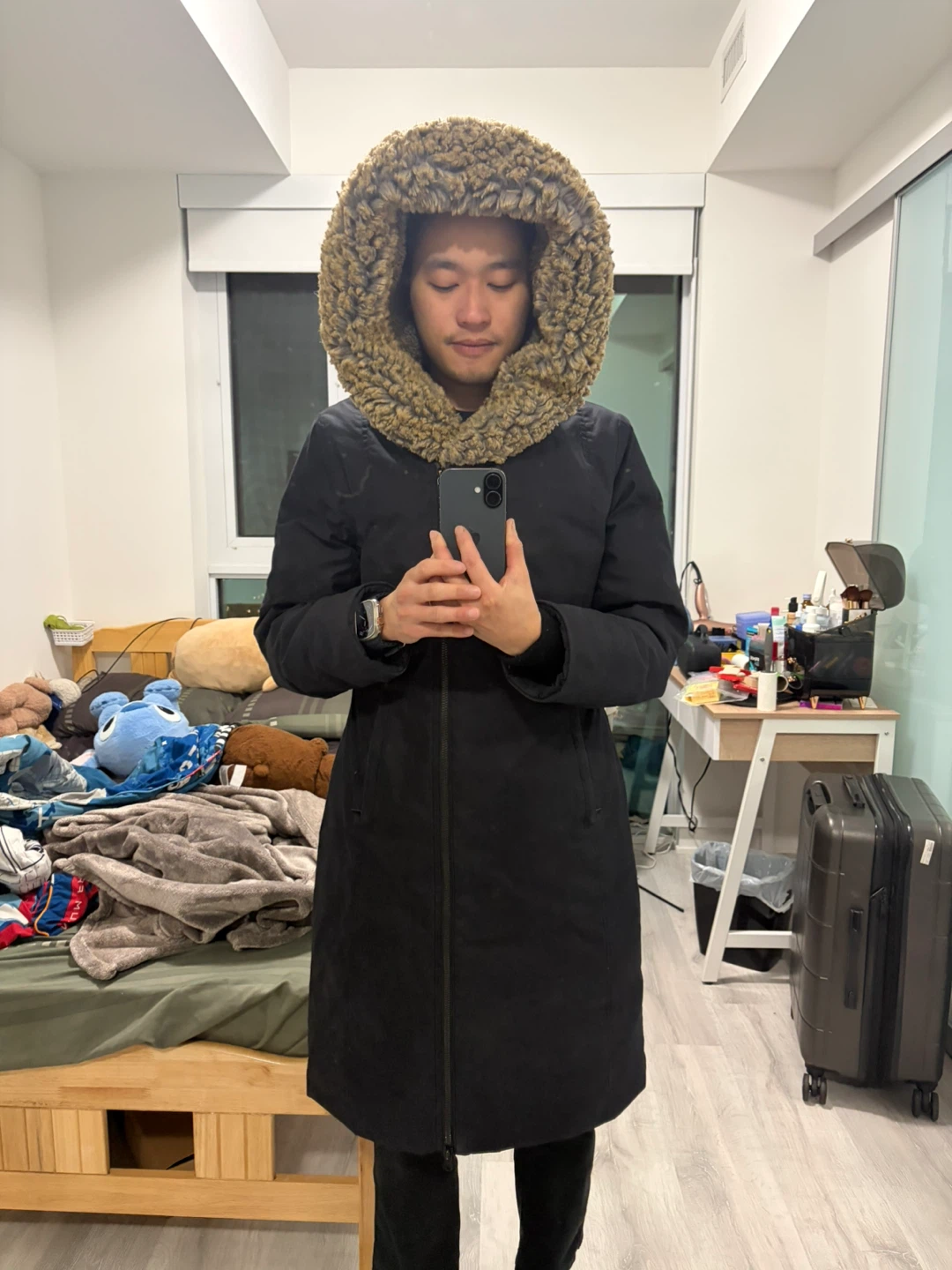 Aritzia Babaton Black Parka - Size L - photo 2