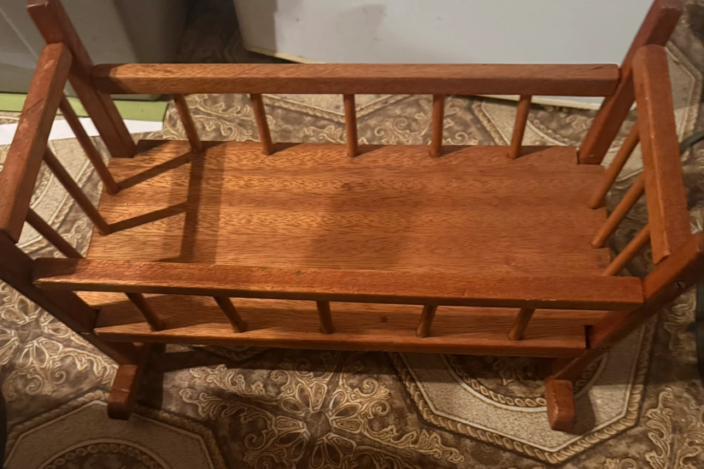 Wooden doll cradle or basket