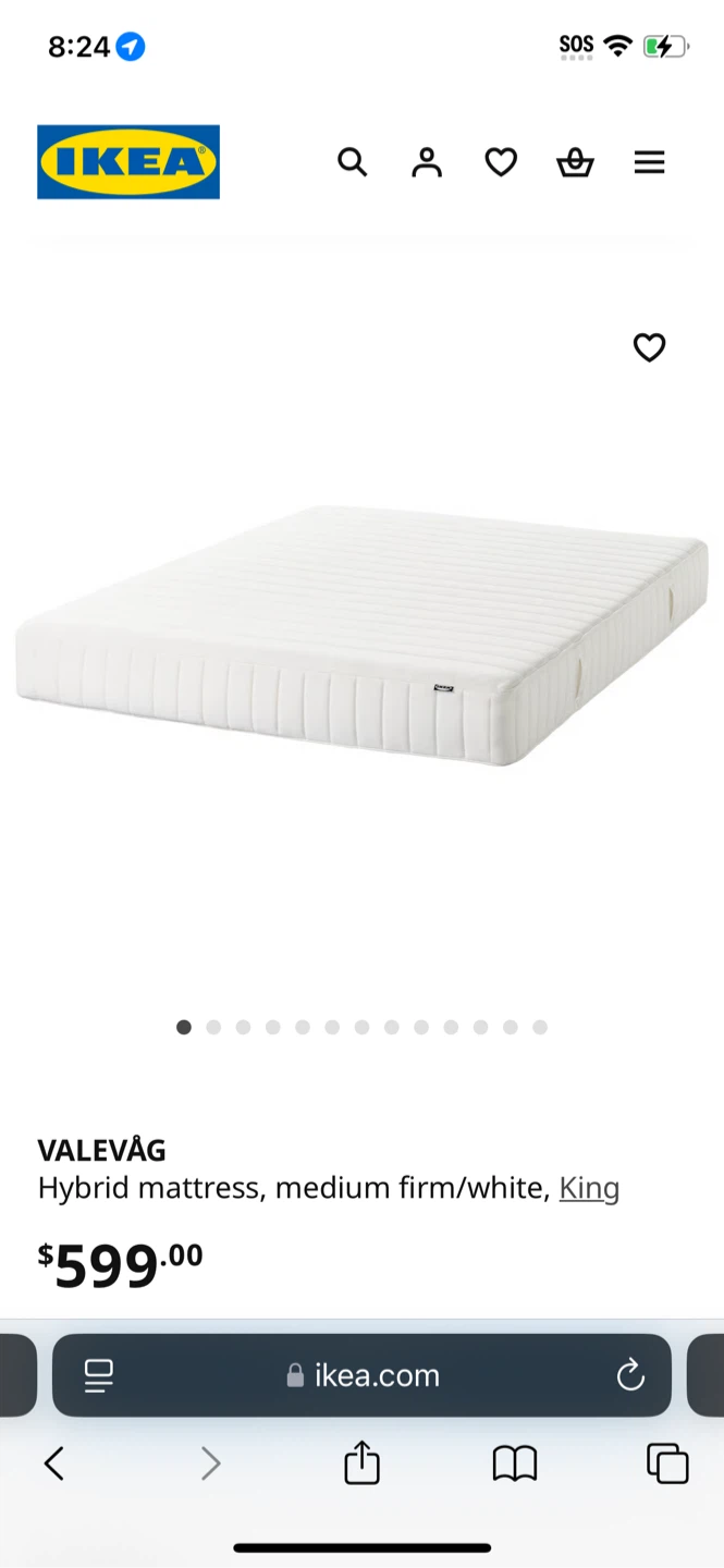 IKEA VALEVÅG Hybrid Mattress (King, Medium Firm/White) - photo 5