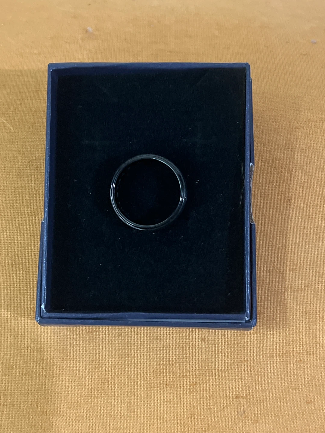 Black Tungsten Ring in Box