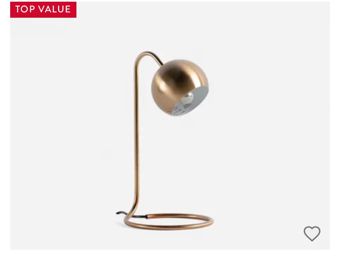 Structube Kelly Gold Desk Lamp - photo 2