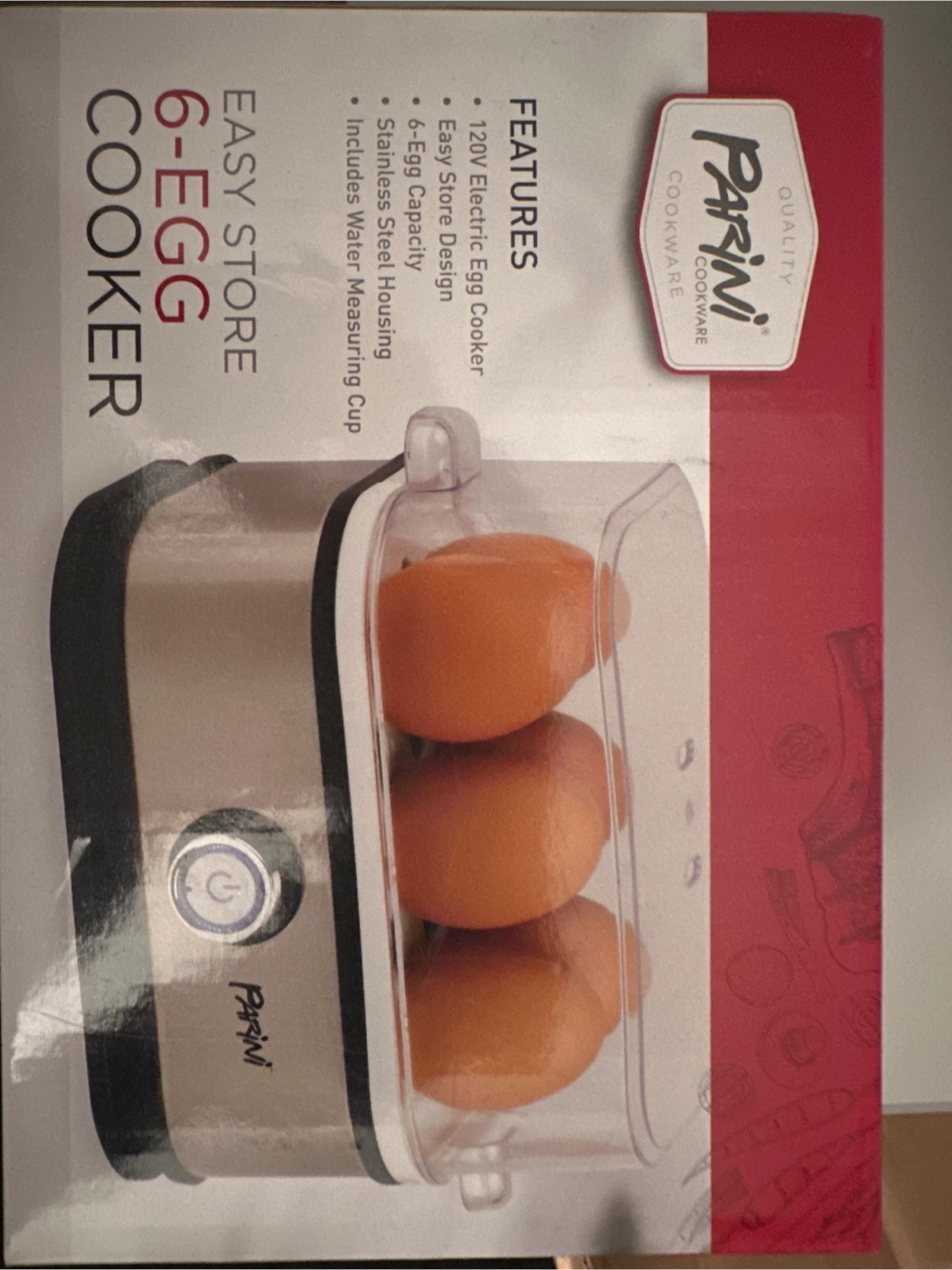 Parini Easy Store 6-Egg Electric Egg Cooker