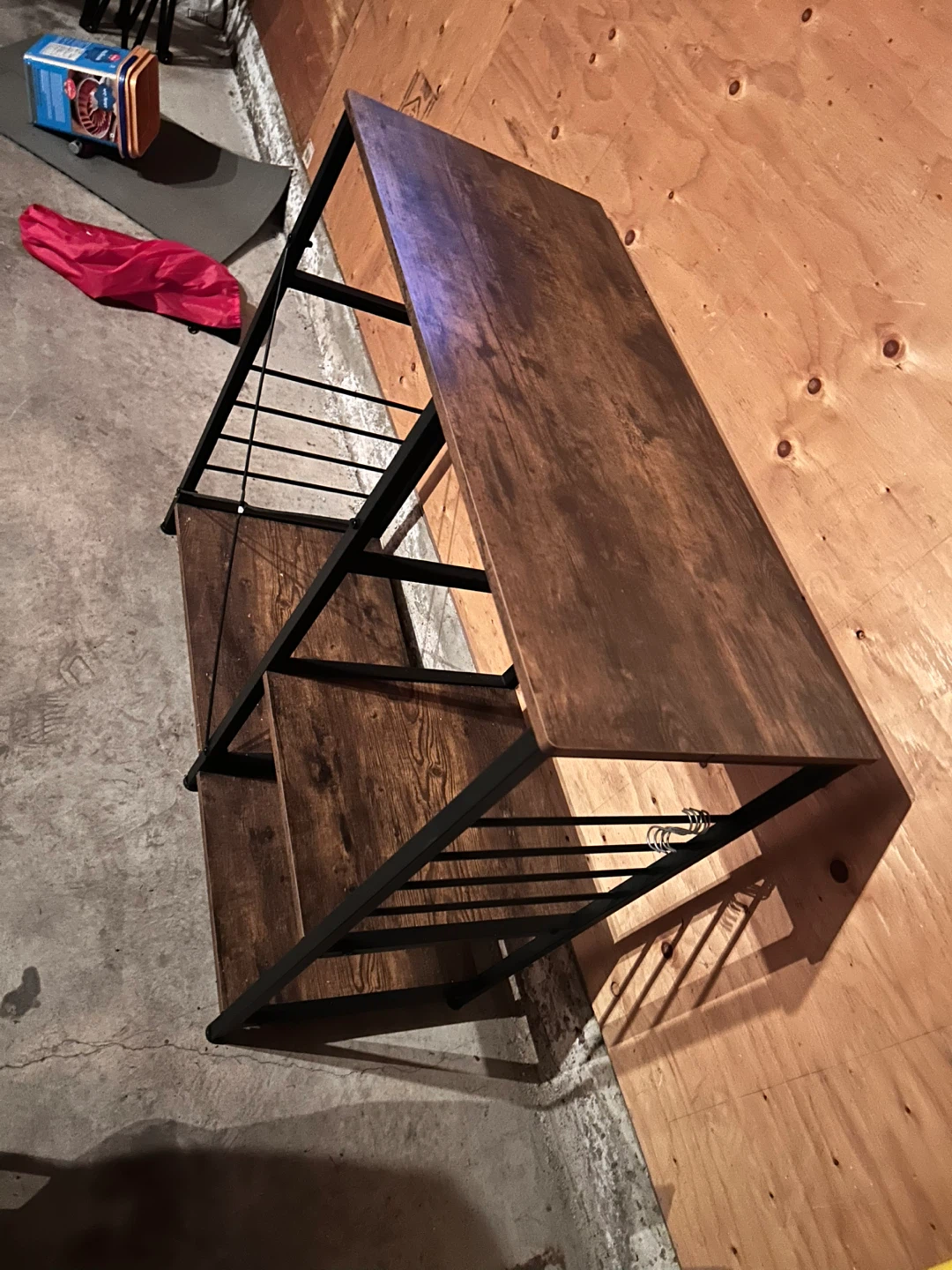 Rustic Wood Desk with Shelves - photo 3