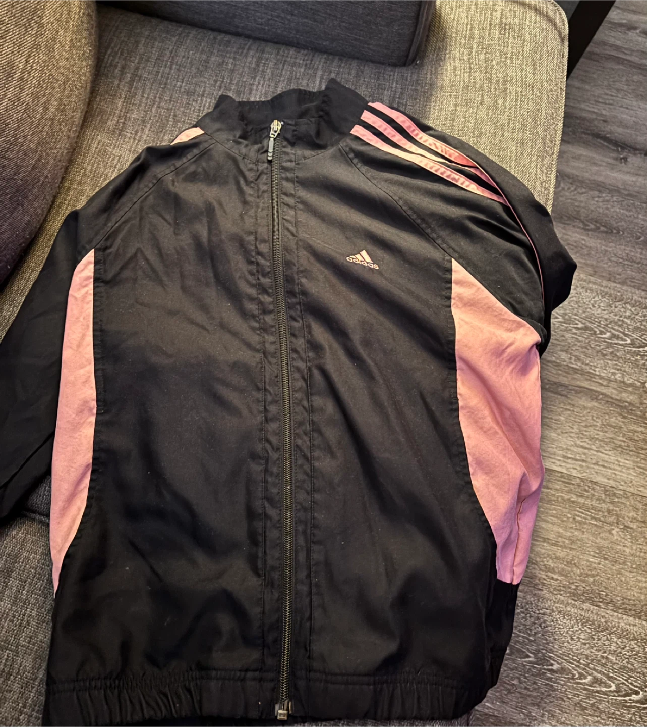 Vintage Adidas Track Jacket Black Pink - photo 2