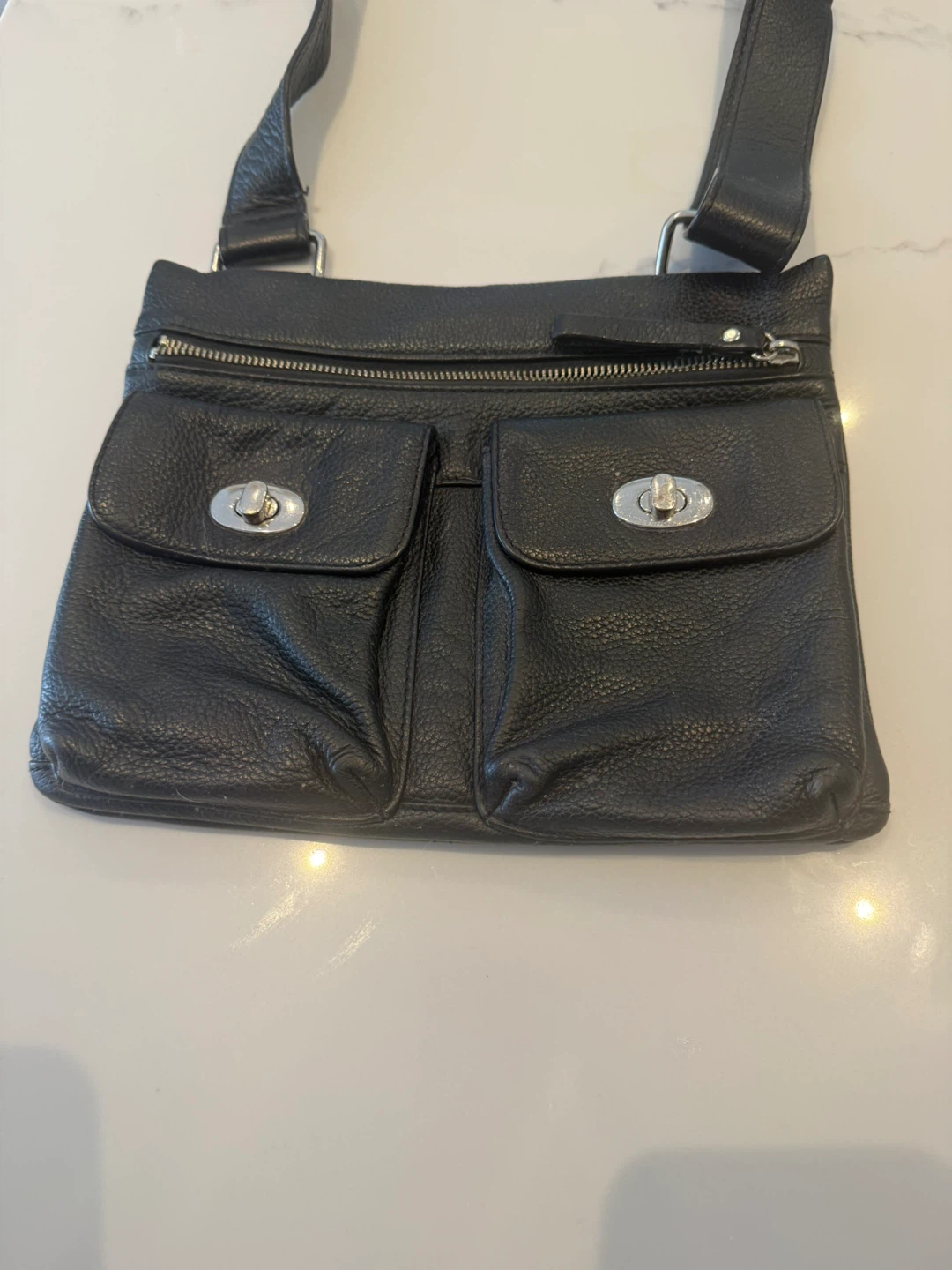 Black Leather Crossbody Bag - Danier - photo 2