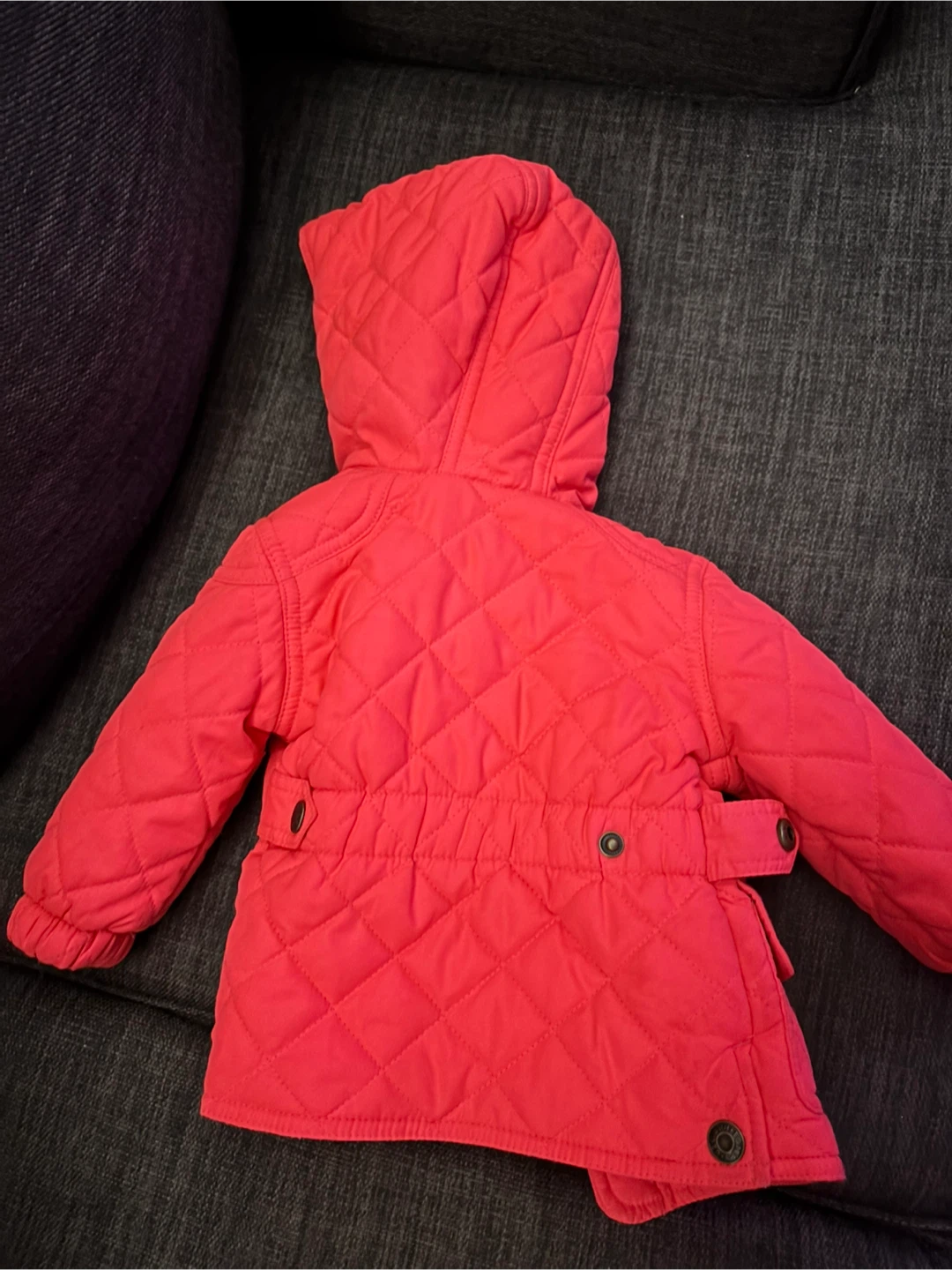 Baby Tommy Hilfiger Quilted Hooded Jacket - Red - 6-9 Months - photo 3