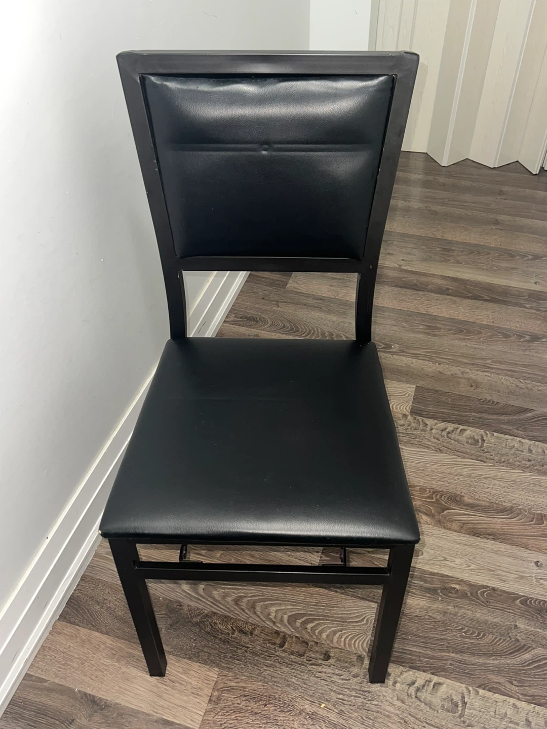 Two Black Padded Dining Chair