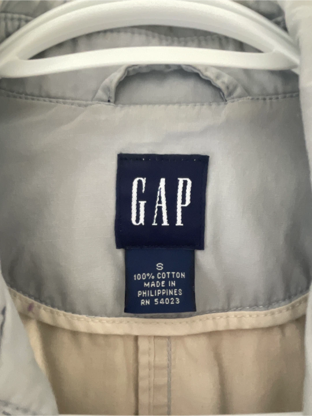 GAP Light Grey Cotton Jacket - Size S - photo 3