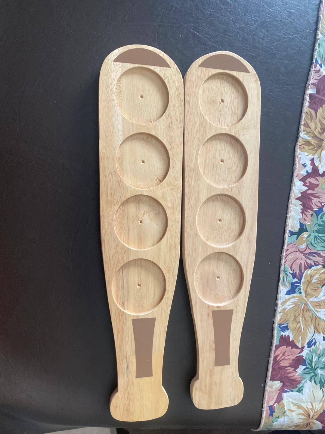 Wooden Beer Flight Paddles (Set of 2)
