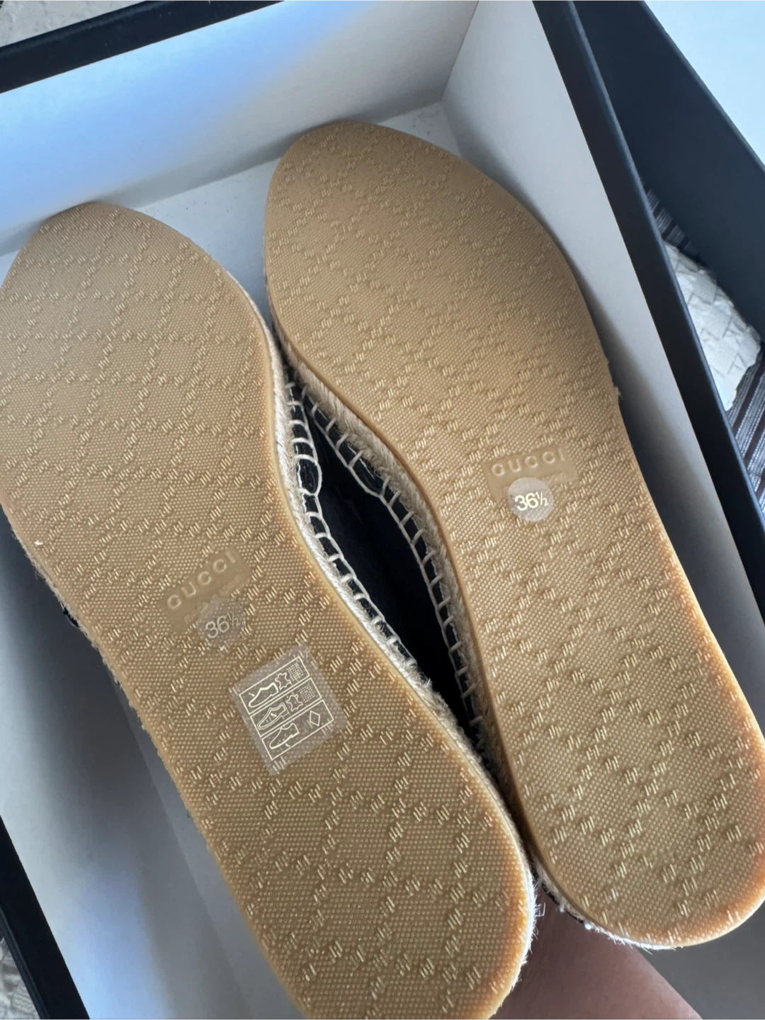 Gucci Espadrilles Black GG Monogram Size 36.5 - photo 2