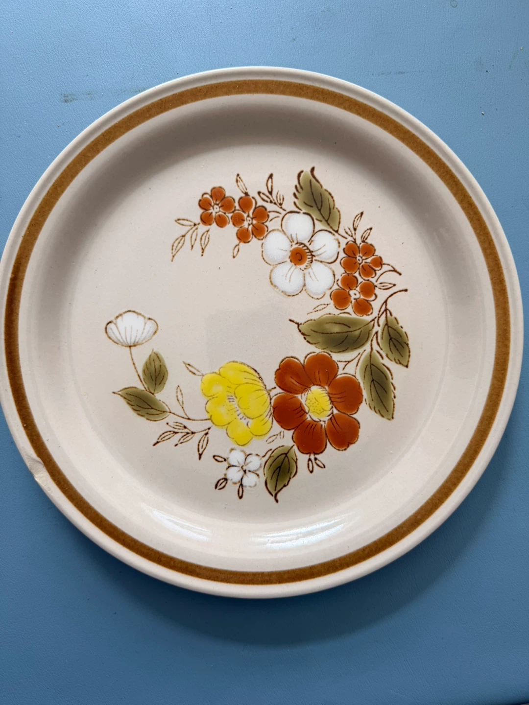 Mountain Wood Collection Trellis Blossom Stoneware Plate