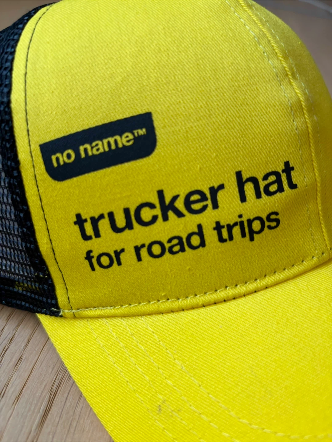 no name trucker hat for road trips VIRAL YELLOW CANADA EXCL.