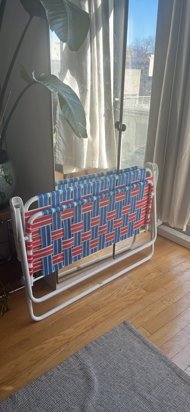 Vintage-style Webbed Aluminum Loveseat Bench - photo 2