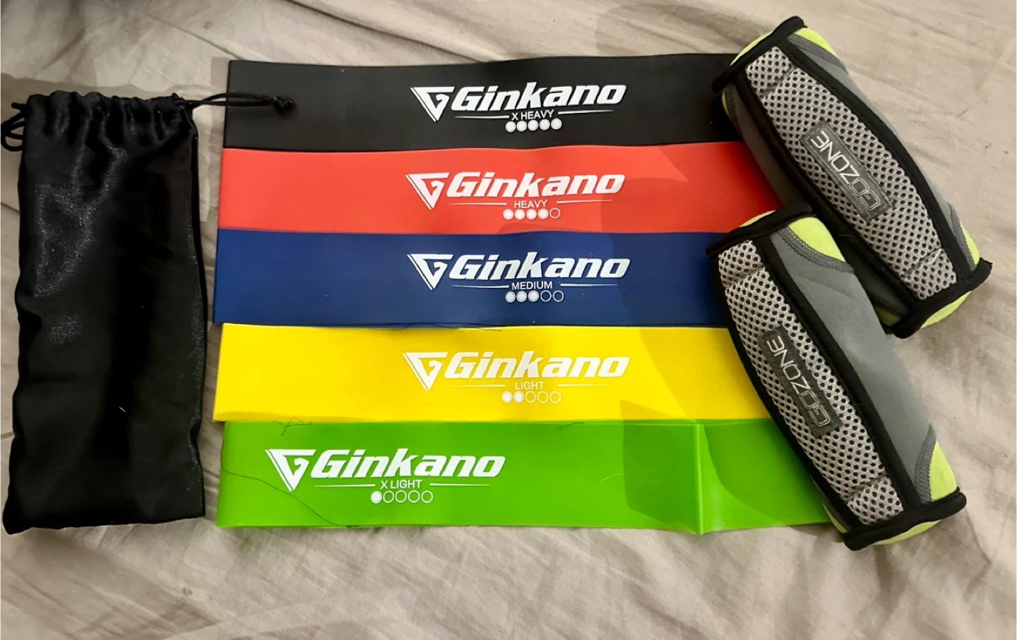 Ginkano Resistance Bands Set with 2 Ankle Straps