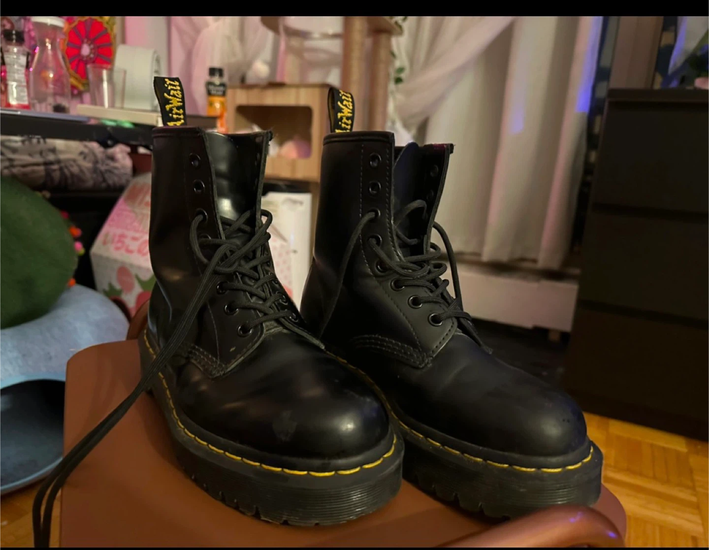 Dr. Martens Black Leather Platform Boots - photo 2