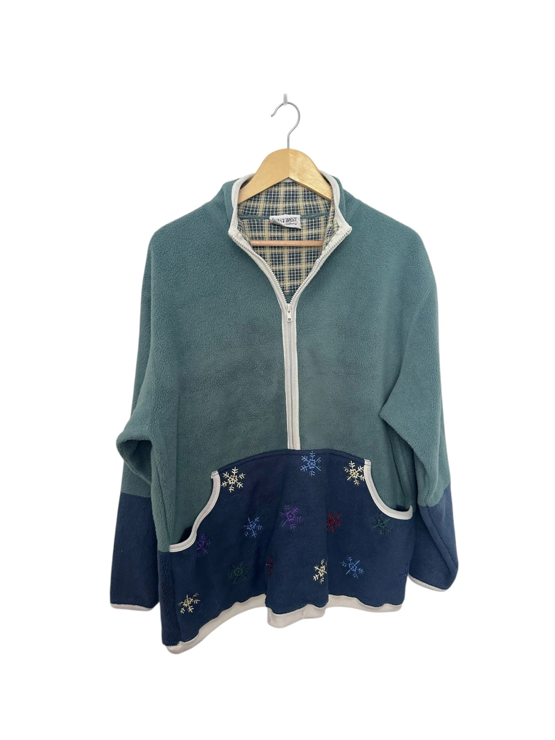 Vintage East West Fleece Jacket with Snowflake Embroidery - photo 2