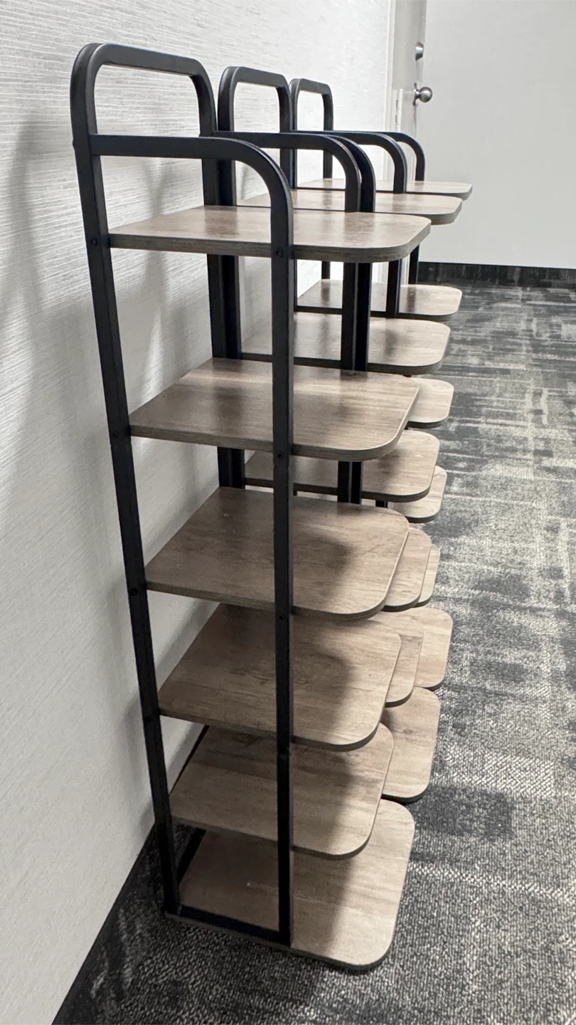 6-Tier Wood Grain Shelf Unit Set - photo 2