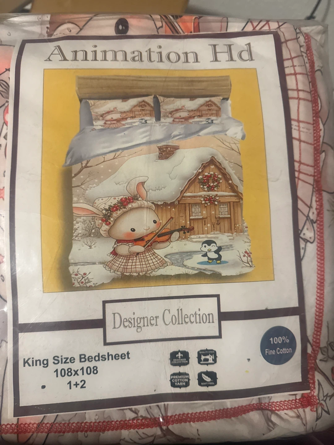 King Size "Animation Hd" Designer Collection Bedsheet - photo 2