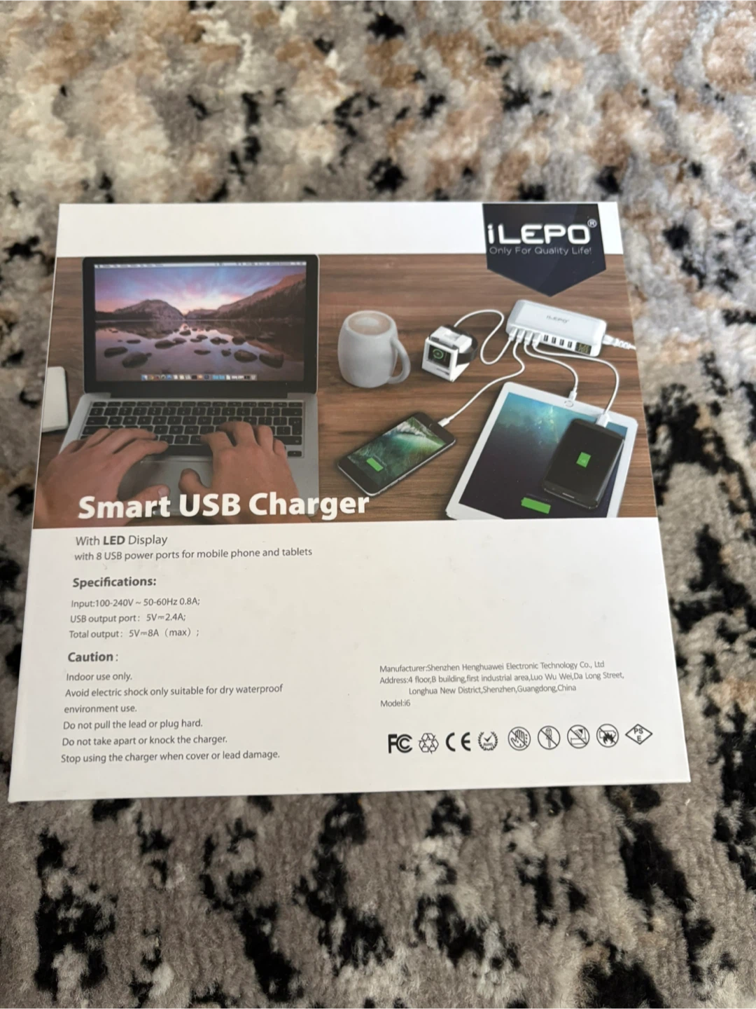iLEPO 8-Port Smart USB Charger with LED Display - photo 2