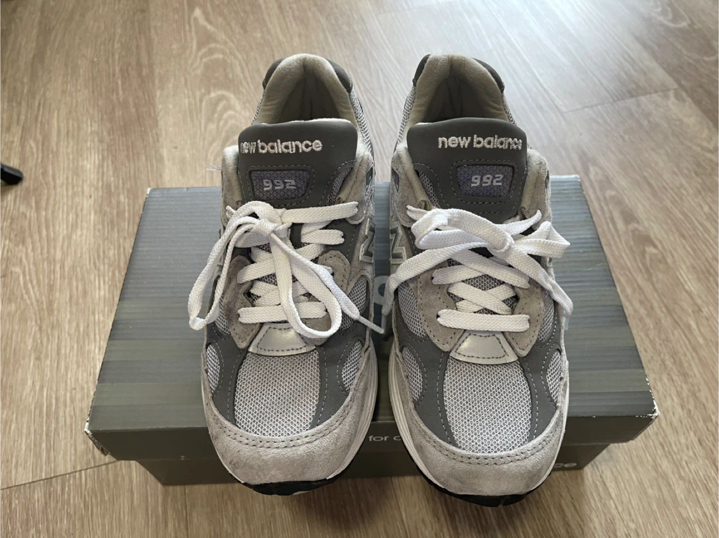 New Balance 992 Grey Suede Running Shoes