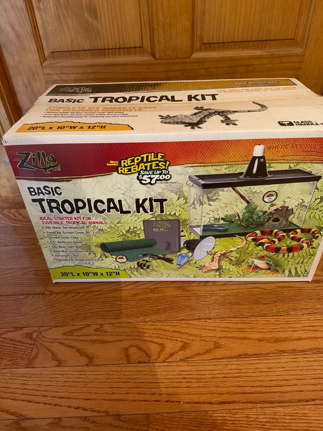 Zilla Basic Tropical Kit 10 Gallon Glass Terrarium