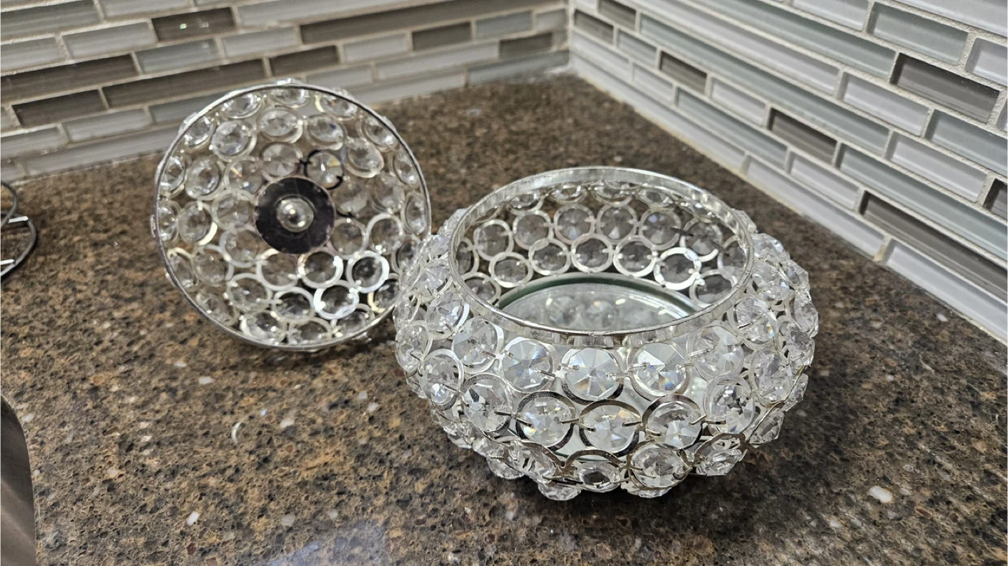 Crystal Decorative Dish with Lid - Jewelry - photo 2